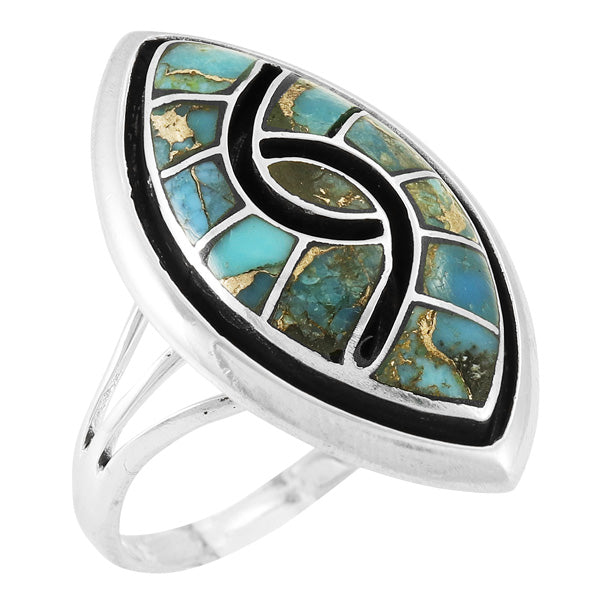 Matrix Turquoise Ring Sterling Silver R2480-C84