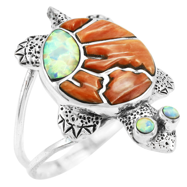 Turtle Multicolor Ring Sterling Silver R2481-C24