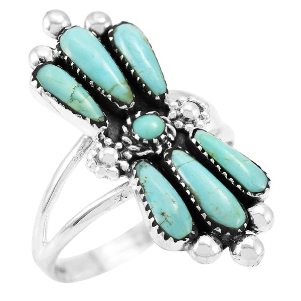 Turquoise Ring Sterling Silver R2483-C75