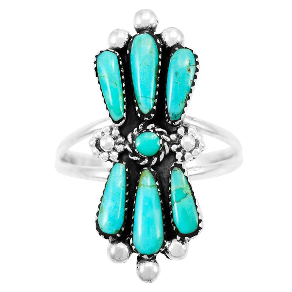 Turquoise Ring Sterling Silver R2483-C75