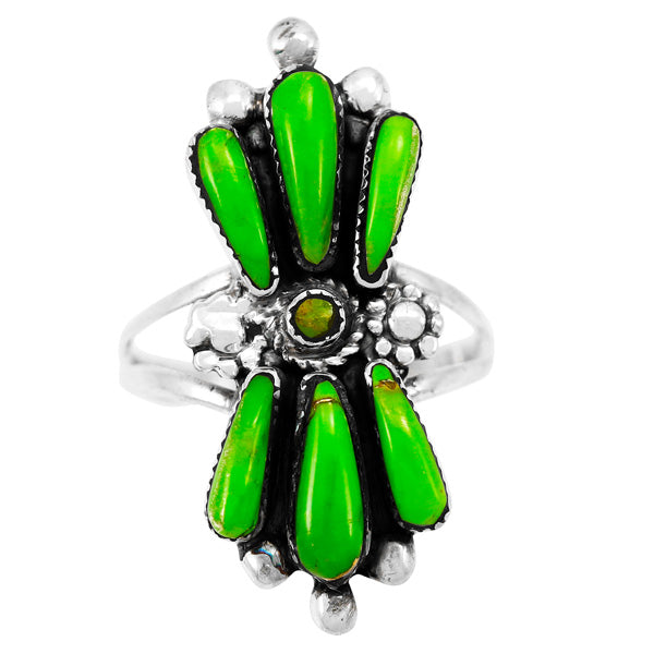 Green Turquoise Ring Sterling Silver R2483-C76