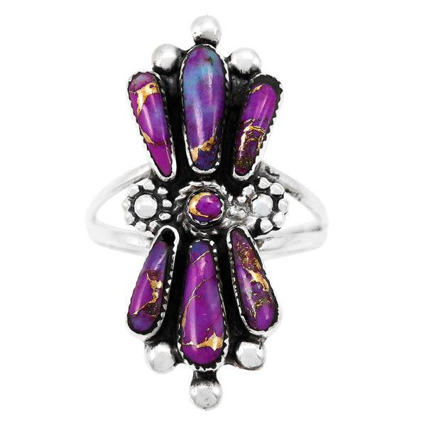 Purple Turquoise Ring Sterling Silver R2483-C77