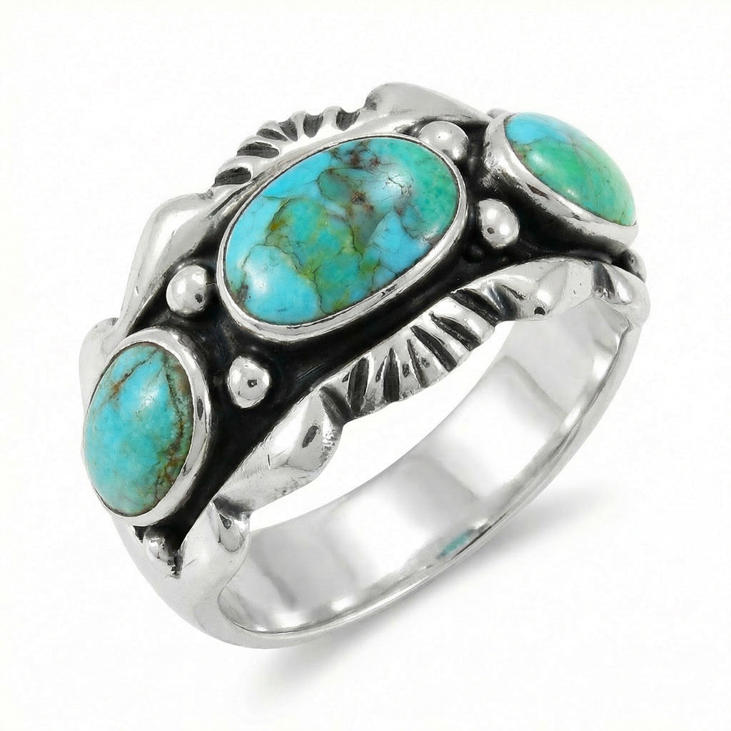 Turquoise Ring Sterling Silver R2487-C75