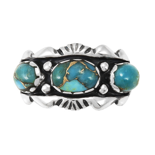 Matrix Turquoise Ring Sterling Silver R2487-C84