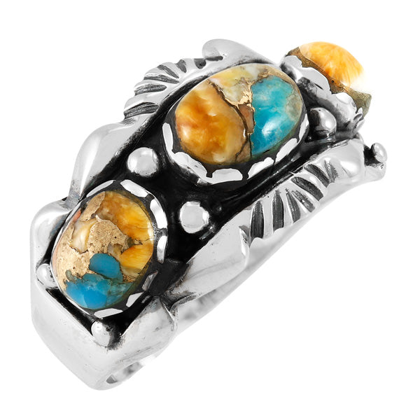 Spiny Turquoise Ring Sterling Silver R2487-C89