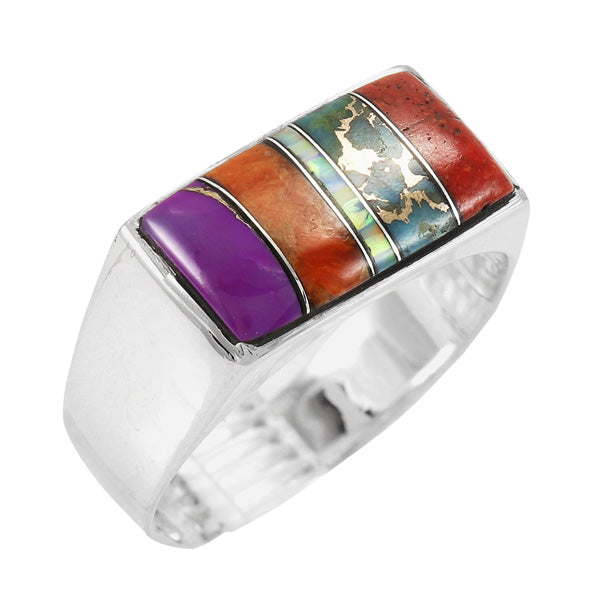 Multi-Gemstone Ring Sterling Silver R2489-C00