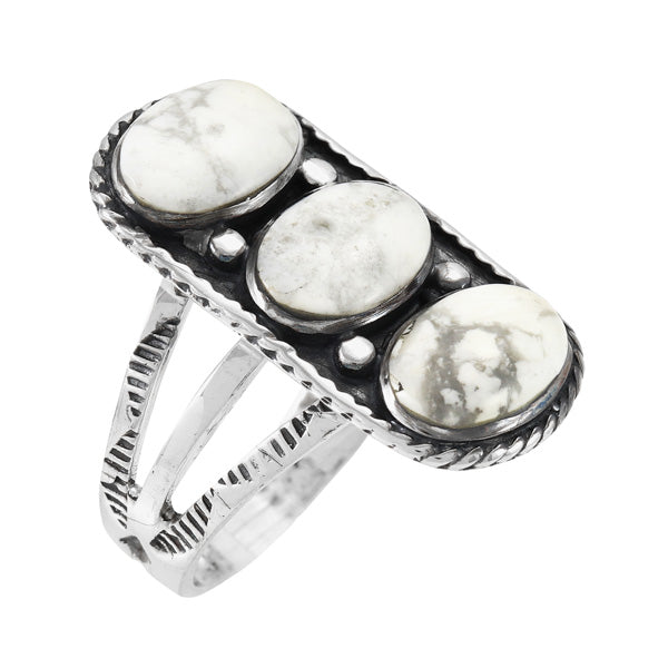 Howlite Ring Sterling Silver R2491-C103