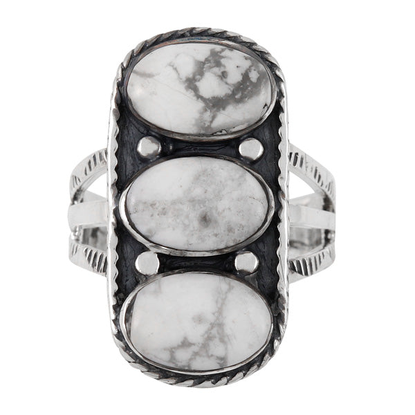 Howlite Ring Sterling Silver R2491-C103