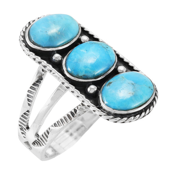 Turquoise Ring Sterling Silver R2491-C75