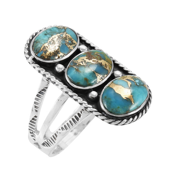 Matrix Turquoise Ring Sterling Silver R2491-C84