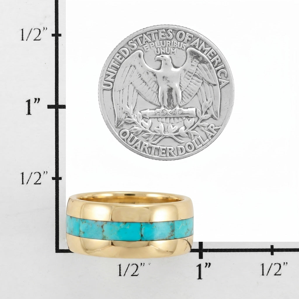 Turquoise Eternity Band Ring GoldCopper™ R2497-GB-C75 (Unisex, Sizes 6-13)