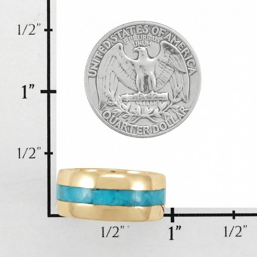 Turquoise Eternity Band Ring GoldCopper™ R2497-GB-C75 (Unisex, Sizes 6-13)