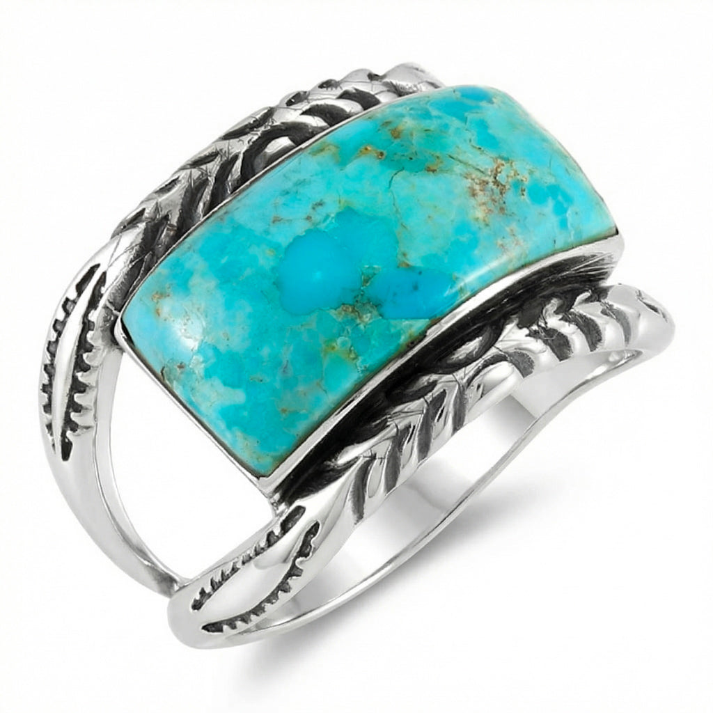 Turquoise Ring Sterling Silver R2498-C75