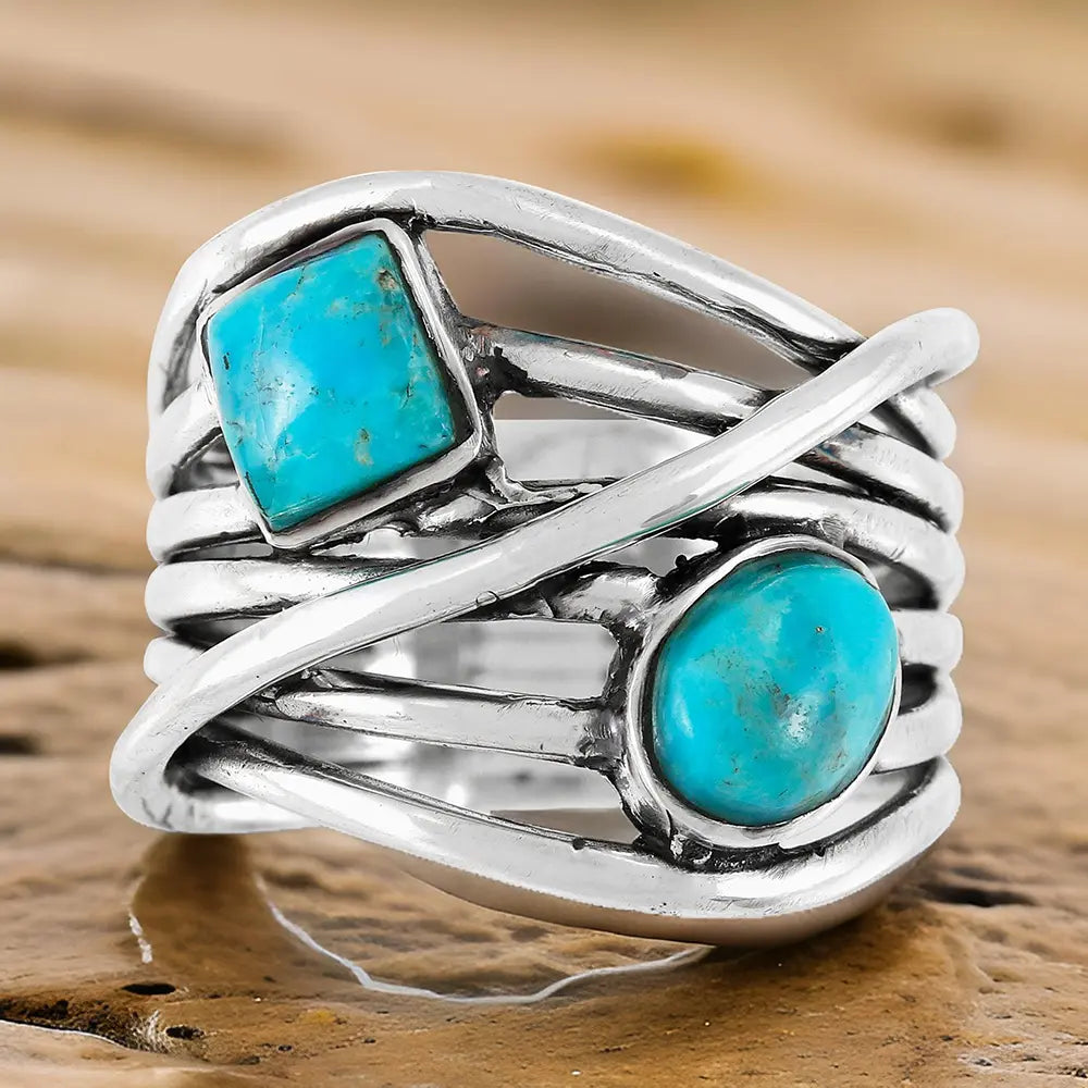 Turquoise Ring Sterling Silver R2501-C75