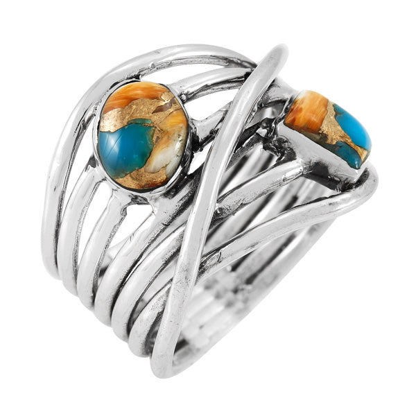 Spiny Turquoise Ring Sterling Silver R2501-C89