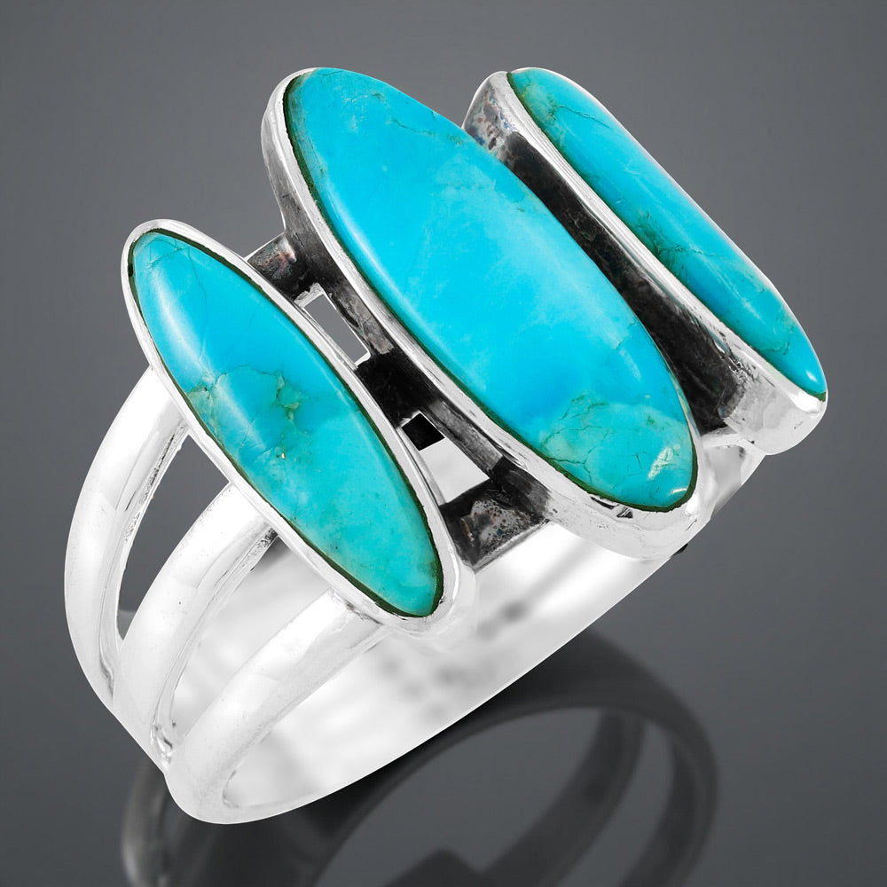 Turquoise Ring Sterling Silver R2502-C75