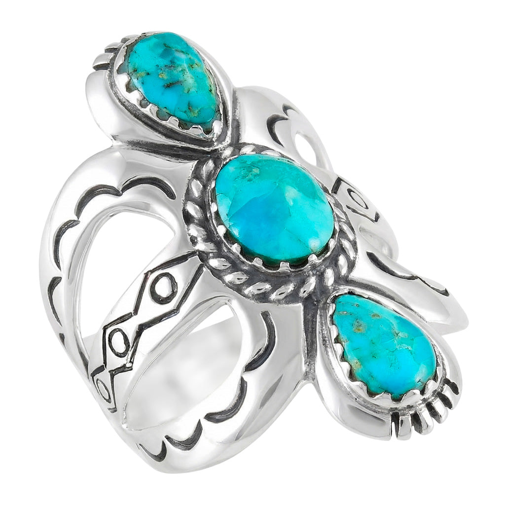 Turquoise Ring Sterling Silver R2503-C75
