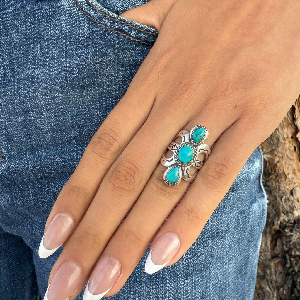 Turquoise Ring Sterling Silver R2503-C75