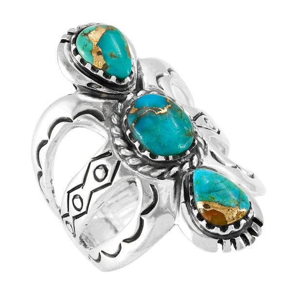 Matrix Turquoise Ring Sterling Silver R2503-C84