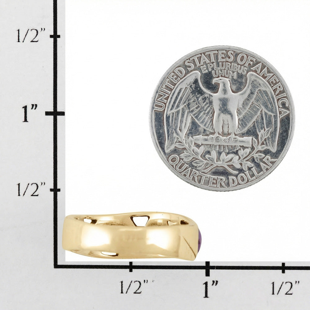 Multi Gemstone Ring GoldBrass R2505-GB-C71