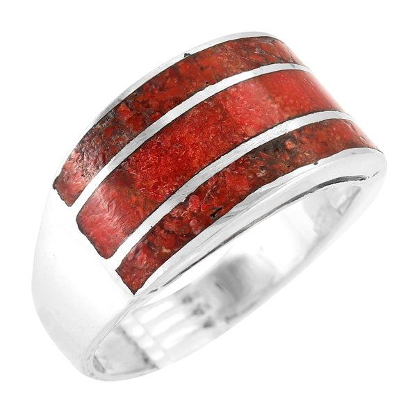 Coral Ring Sterling Silver R2506-C74