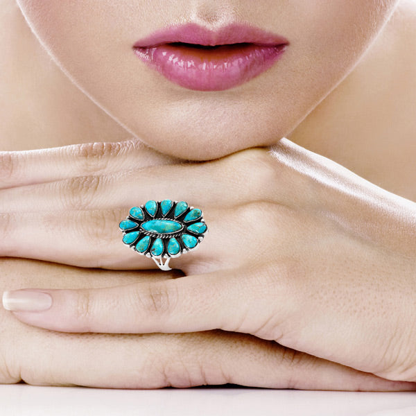 Turquoise Ring Sterling Silver R2041-C75