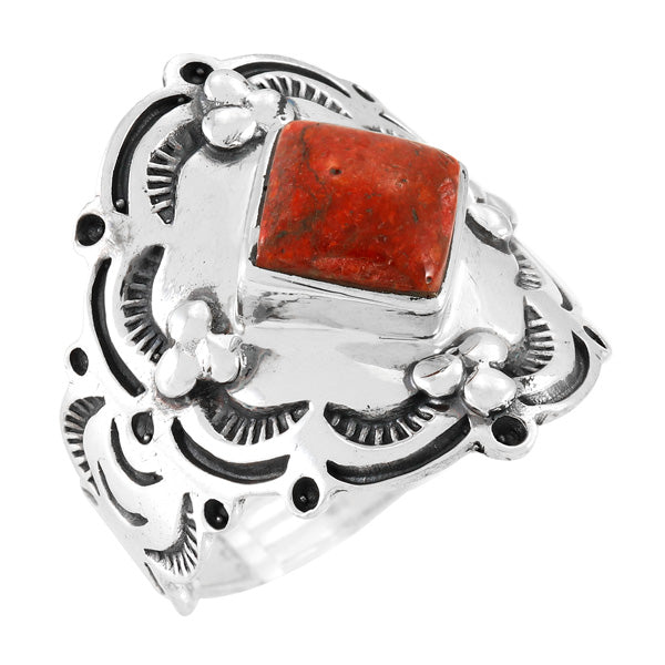 Coral Ring Sterling Silver R2510-C74