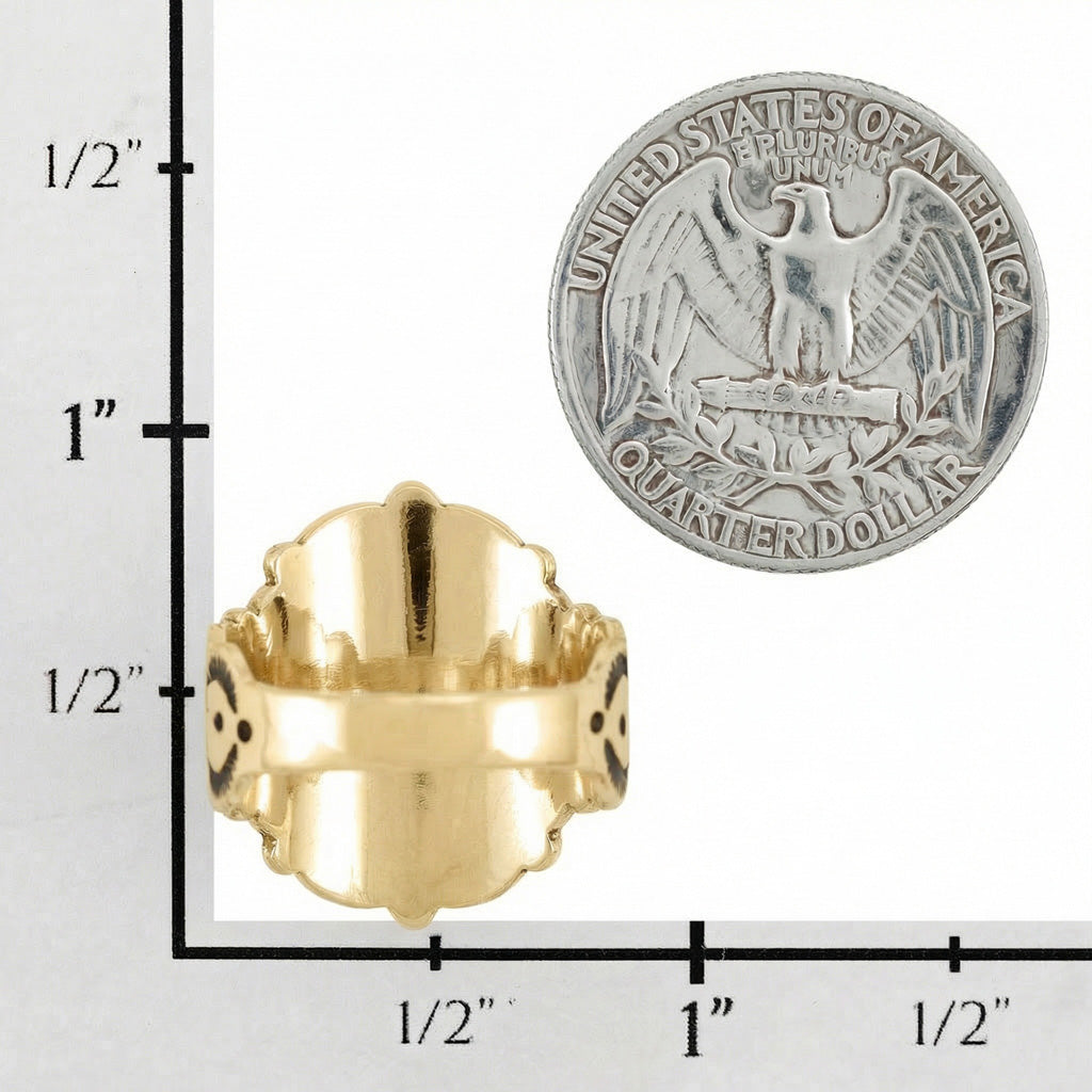 Turquoise Ring GoldBrass R2510-GB-C75