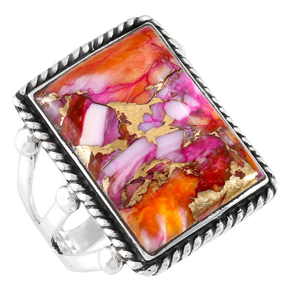 Plum Spiny Ring Sterling Silver R2512-C92 (Unisex, Sizes 6-13)