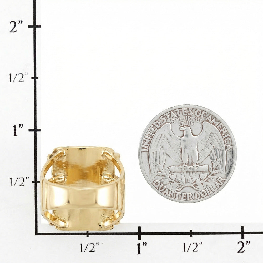 Turquoise Ring GoldBrass R2512-GB-C75