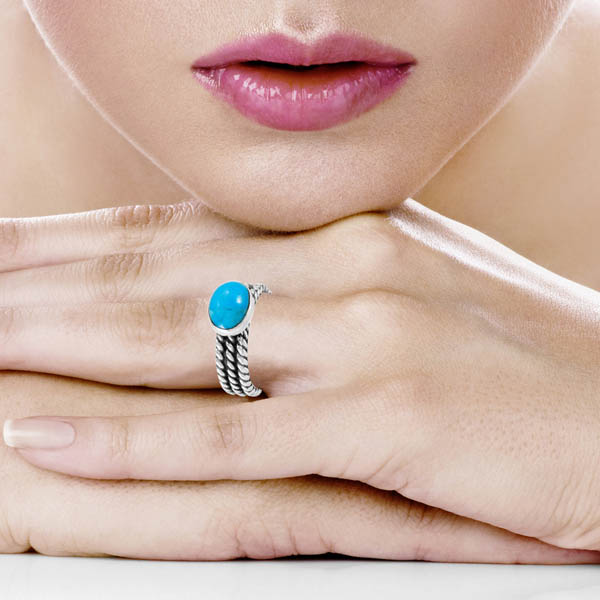 Turquoise Ring Sterling Silver R2514-C75