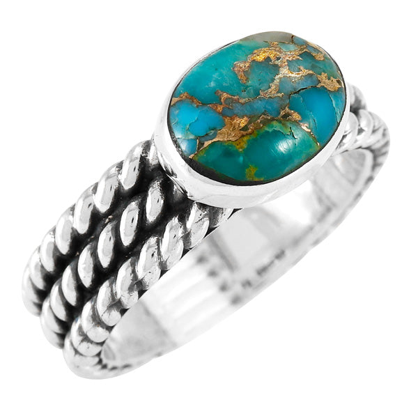 Matrix Turquoise Ring Sterling Silver R2514-C84