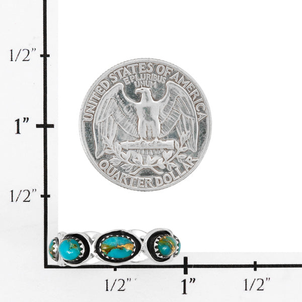 Matrix Turquoise Eternity Ring Sterling Silver R2515-C84