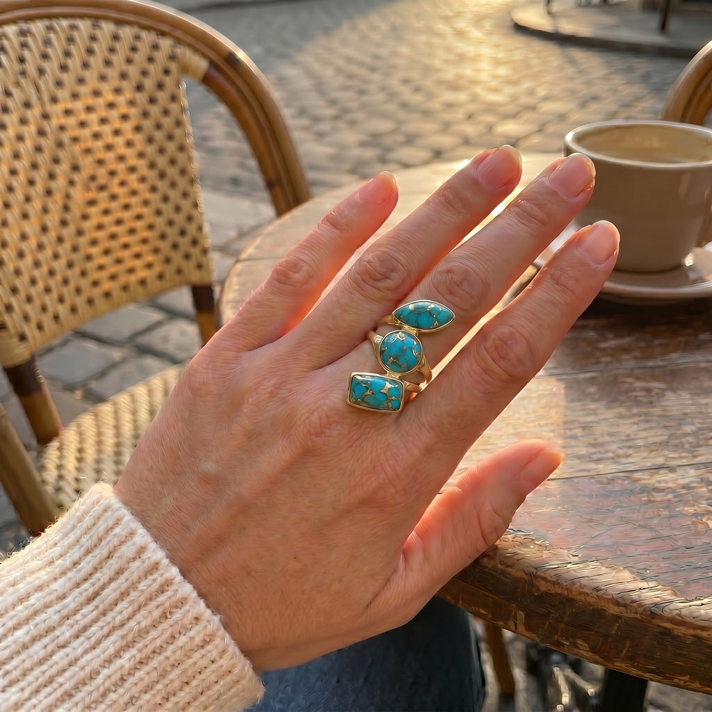 Matrix Turquoise Ring GoldCopper™ R2516-GB-C84