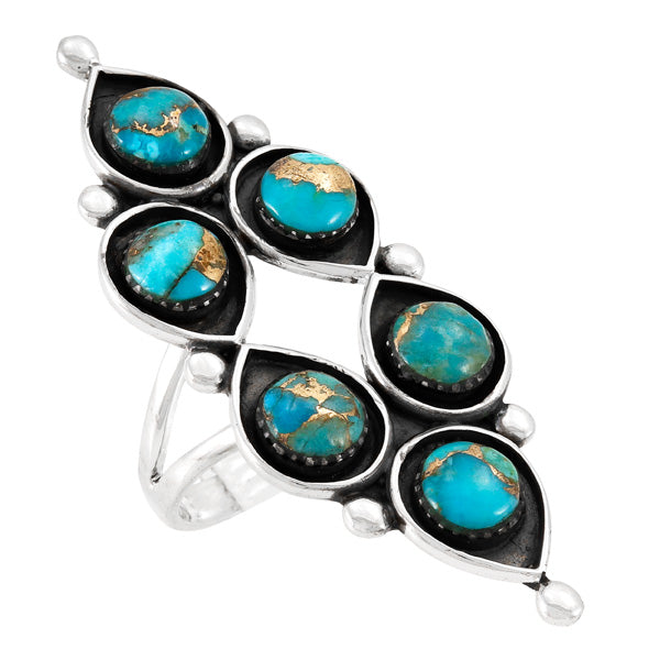 Matrix Turquoise Ring Sterling Silver R2519-C84