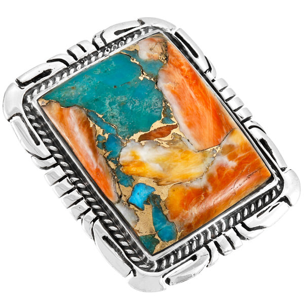 Spiny Turquoise Ring Sterling Silver R2520-C89