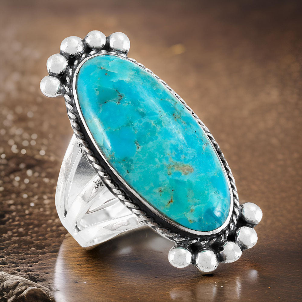 Turquoise Ring Sterling Silver R2522-C75