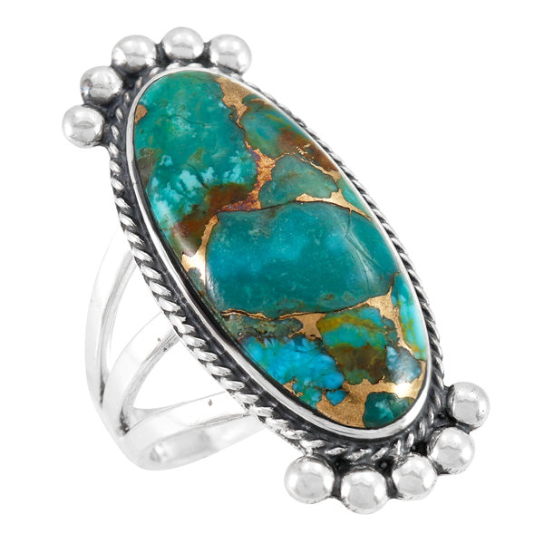 Matrix Turquoise Ring Sterling Silver R2522-C84