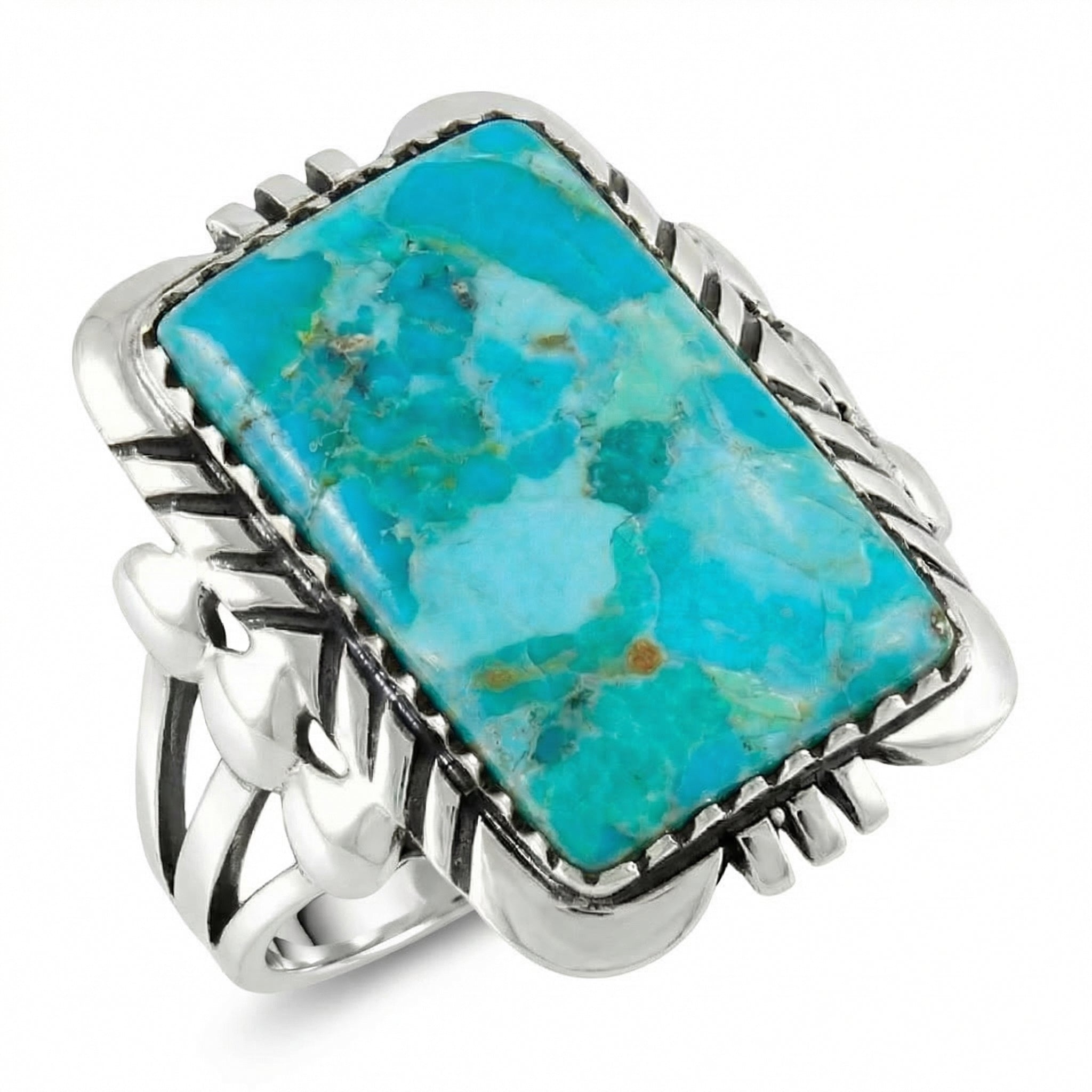 FINAL CLEARANCE - Turquoise Ring SilveryCopper™ R2523-SB-C75