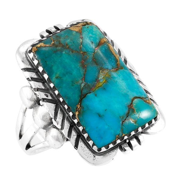 Matrix Turquoise Ring Sterling Silver R2523-C84