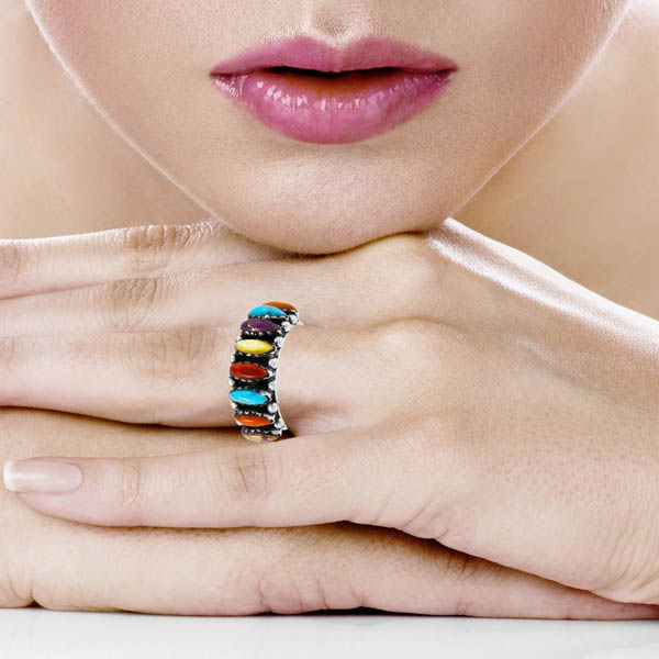 Multicolor Ring Sterling Silver R2528-C71