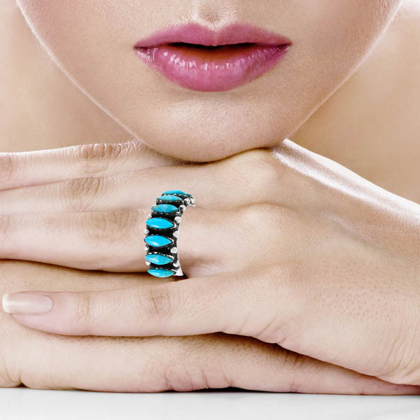 Turquoise Ring Sterling Silver R2528-C75