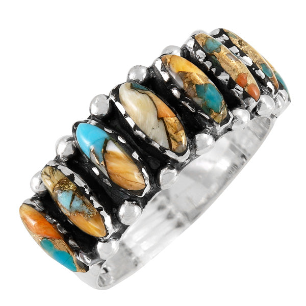 Spiny Turquoise Ring Sterling Silver R2528-C89