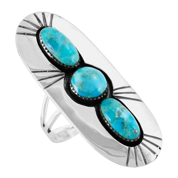 Turquoise Ring Sterling Silver R2530-C75