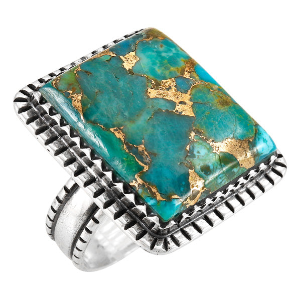 Matrix Turquoise Ring Sterling Silver R2536-C84
