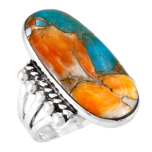 Spiny Turquoise Ring Sterling Silver R2537-C89