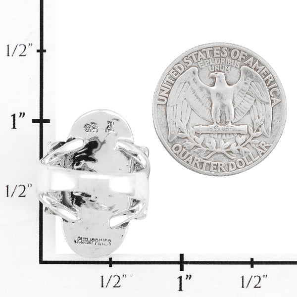 Turquoise Ring Sterling Silver R2537-C75 (Unisex, Sizes 6-14)