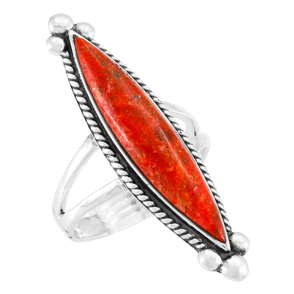 Coral Ring Sterling Silver R2540-C74