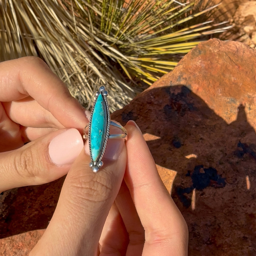 Turquoise Ring Sterling Silver R2540-C75