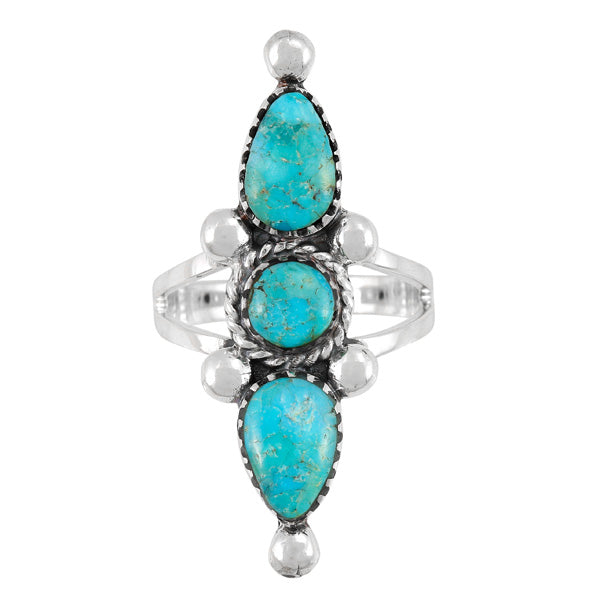 Turquoise Ring Sterling Silver R2542-C75